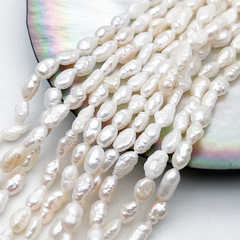 Жемчуг, размер около 5,5-7,5*4-5 мм, цена за нить 34 см