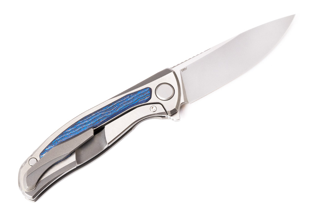 Нож Широгоров Флиппер F95NL S90V MRBS CarboTi Blue