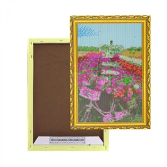 
          Алмазная мозаика Alingar, на подрамнике, с полным заполнением, (глянц), 20х30 см, 17 цветов, "Розовый велосипед"