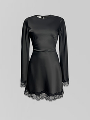 Платье Agdali Brand 1836 короткое атласное со шнуровкой на спине