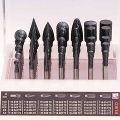 Набор бор-фрез твердосплавных 35шт HM-TiCN S=6мм Ruko 116008TC