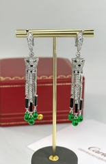 Серьги PANTHERE длинные в стиле CARTIER