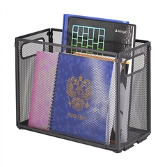 
          Лоток для бумаг вертикальный Alingar, металл, 140 мм, черный, настольный