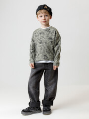 лонгслив  для мальчика  КР 302273/хаки 6206 Н016 к590
