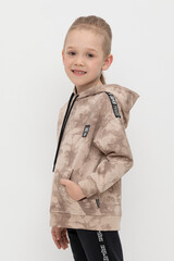 джемпер  для мальчика  КР 302601/темно-бежевый,тай-дай к508