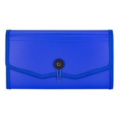 
          Папка-картотека Alingar, 260х140 мм, на пуговице, пластик, 900 мкм,12 отделений, синий