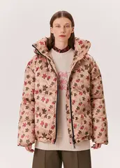 Пуховик MAGIC FLOWERS бронзового цвета