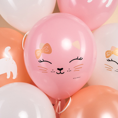 К512 12''/30 см, Кошечка с бантом, Ассорти, пастель, 1 ст, 25 шт.