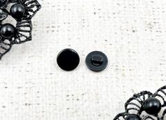 Пуговицы блузочные на ножке "карамелька", d 1,1 см, чёрный