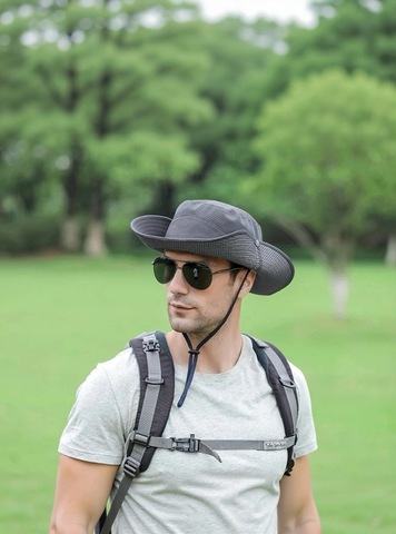 Картинка шляпа Skully Wear Wide Brim grey - 9