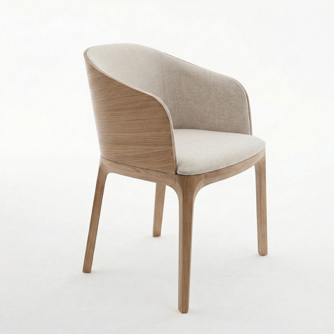 Дизайнерский стул MAKK с подлокотниками cream