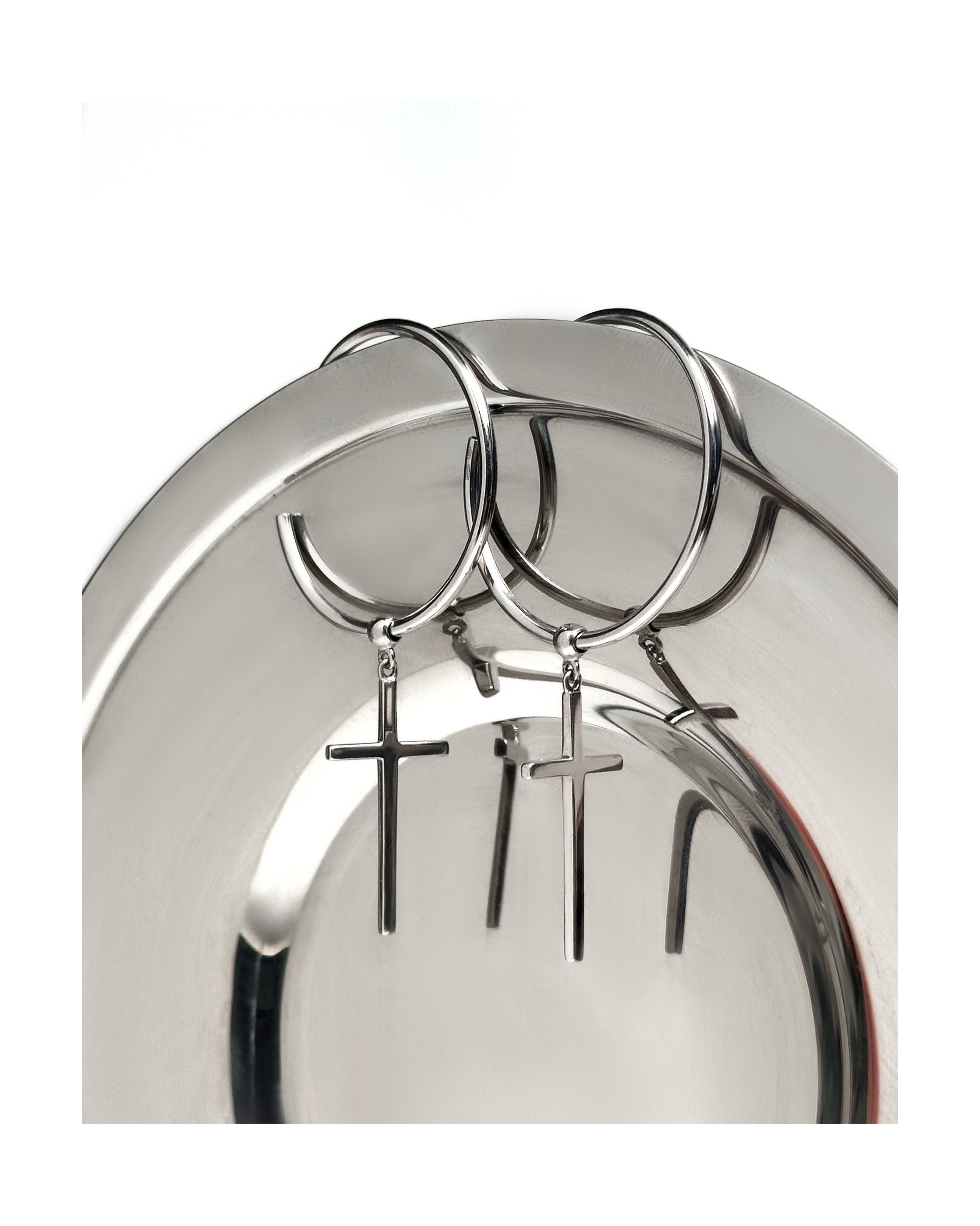 Серьги-кольца Кресты