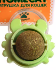 HOMECAT игрушка для кошек шарик-лизун краб 6 см х 5 см х 4 см