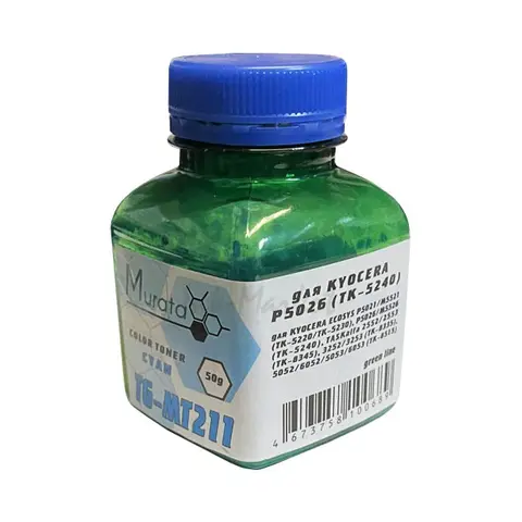 Тонер TG-MT211 Murata голубой для KYOCERA ECOSYS P5021/P5026 (TK-5220/5240 фл. 50 гр.) Green Line
