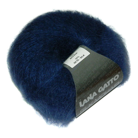 Пряжа Lana Gatto Silk Mohair 6035 темно-синий