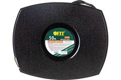 Рулетка 50 м, черный закрытый пластиковый корпус, стальная лента, 17750