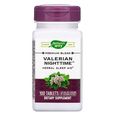 Nature's Way, Valerian Nighttime, 100 Tablets