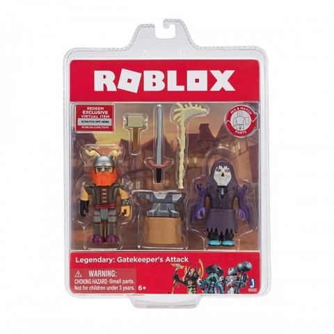 Игровая коллекционная фигурка Jazwares Roblox Game Packs Legendary: Gatekeeper's Attack, набор 2 шт.