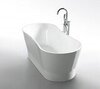 BelBagno BB406-1650-730 Отдельностоящая, овальная акриловая ванна в комплекте со сливом-переливом цвета хром 1650x730x600