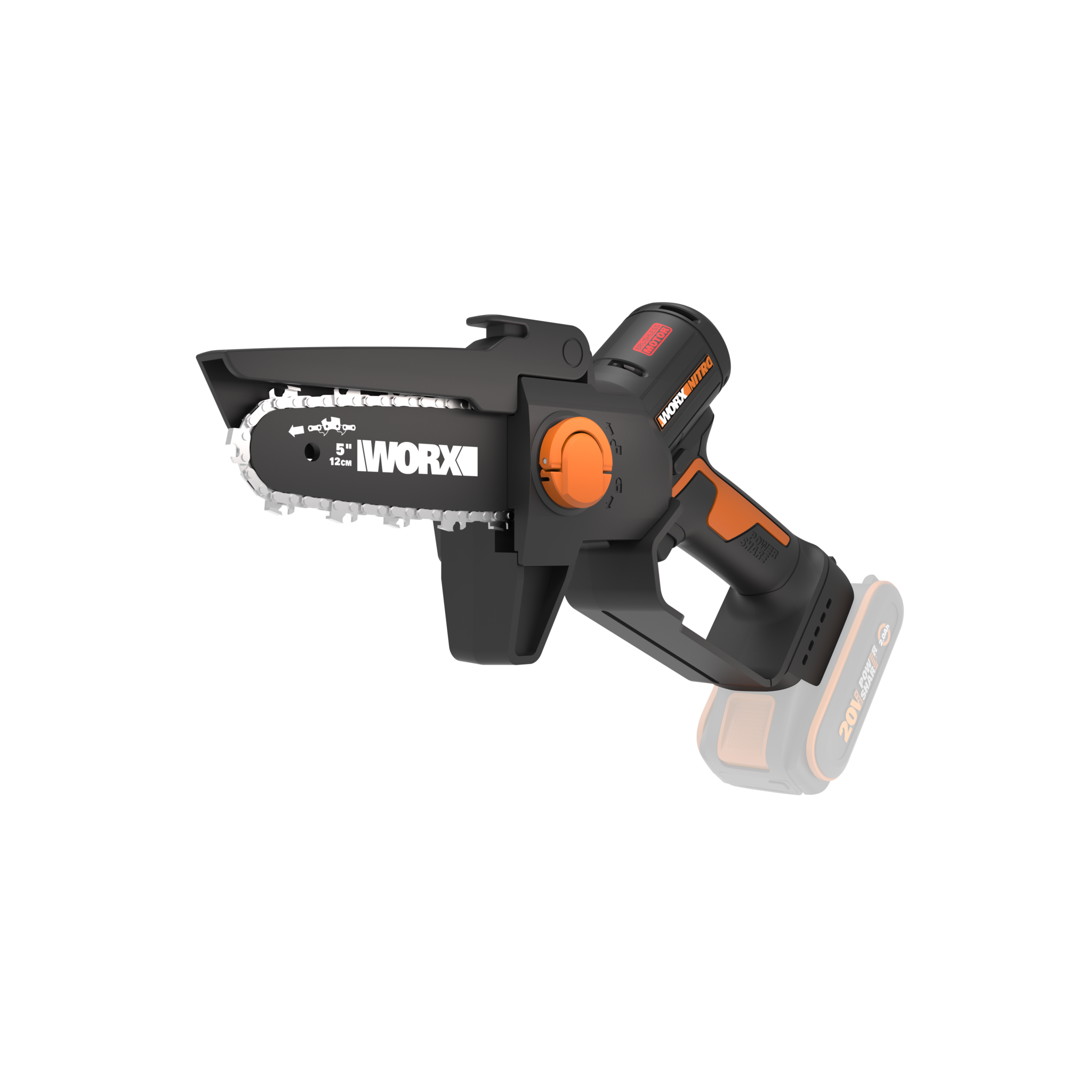 Пила аккумуляторная бесщёточная WORX WG325E.9, 20В, 12см, без АКБ и ЗУ