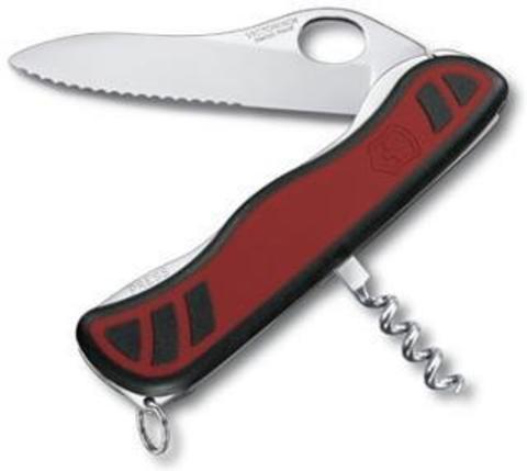 Нож складной Victorinox Sentinel Grip One Hand, 111 mm Red & Black (0.8321.MWC)