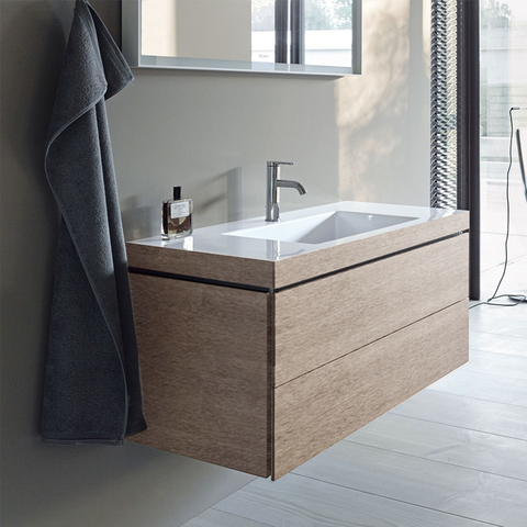 DURAVIT L-Cube Тумба C-bonded 80 см цвет Дуб кашемир + раковина  с фронтом цвета Дуб кашемир LC6927O1111