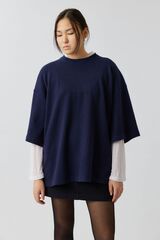 Огромная футболка темно-синего цвета