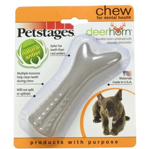 Petstages игрушка для собак Deerhorn, с оленьими рогами 9 см очень маленькая