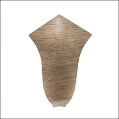 Угол внутренний для плинтуса ПВХ T-Plast (68 мм) Дуб темно серый