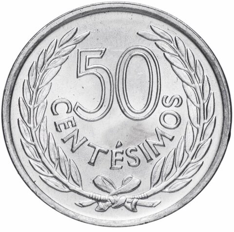 50 сентесимо. Уругвай. 1965 год. UNC