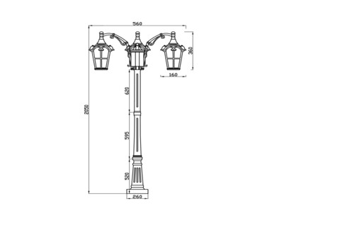 Садово-парковый светильник Outdoor O413FL-03GB