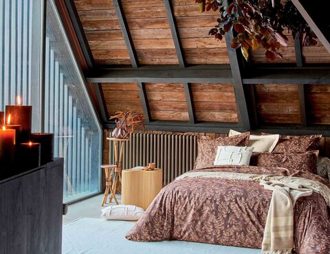 Постельное белье 2 спальное евро Blanc des Vosges Automn Chataigne