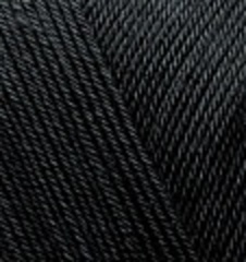 ALIZE "DİVA", 100% Микрофбира акрил, 100 гр, 350 м, 60 чёрный