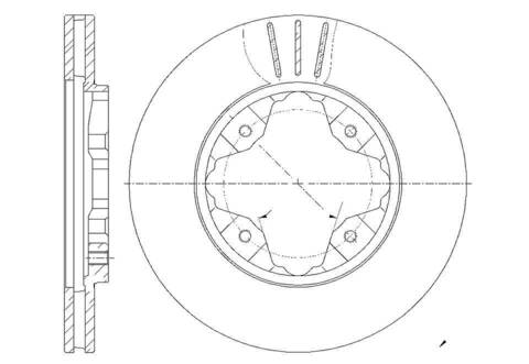 Диск тормозной вентилируемый G-brake  GR-02140