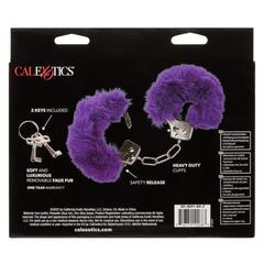 Металлические наручники с фиолетовым мехом Ultra Fluffy Furry Cuffs - 