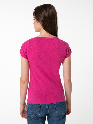 Женская футболка «Великоросс»  тёмно-розового цвета / Распродажа