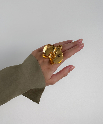 Кольцо Орхидея gold