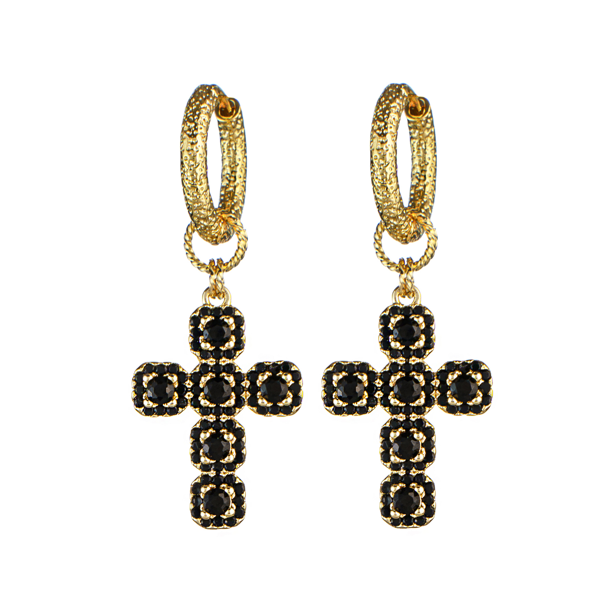 Серьги Cross Direct Gold And Black Earring 12000₽