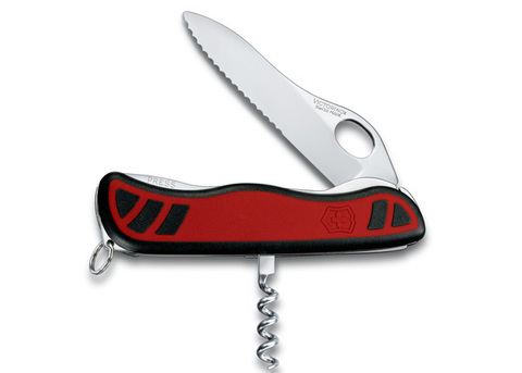Нож складной Victorinox Sentinel Grip One Hand, 111 mm Red & Black (0.8321.MWC)