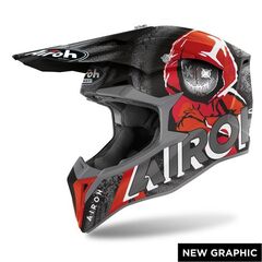 Кроссовый шлем Airoh Wraap Alien красный матовый L (59-60 см)