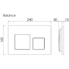 Ceramica Nova CN121002MB Система инсталляции для унитазов CERAMICANOVA Balance с кнопкой смыва Square, цвет черный матовый, с