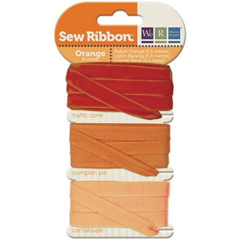 Набор лент. We R Memory Keepers Sew Ribbon - 5,5м-Orange