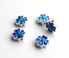 Бусина-цветок 9*9 мм, покрытие родий