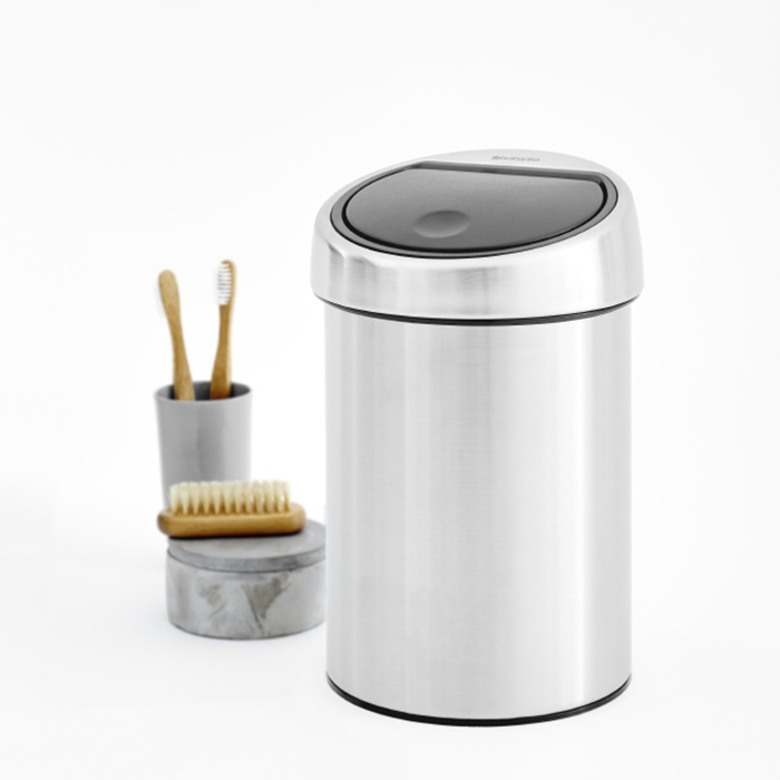 Мусорный бак Brabantia Touch Bin (3л), Матовая сталь, арт. 363986 - фото 1