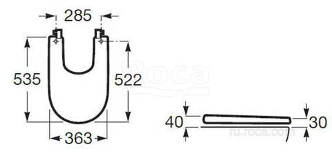 Roca MERIDIAN крышка для биде Supralit 8062A000B