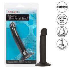 Черный анальный фаллоимитатор Silicone Slim Anal Stud - 