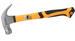 Молоток-гвоздодер 450гр фиберглассовая двухкомпонентная ручка с магнитом Вихрь