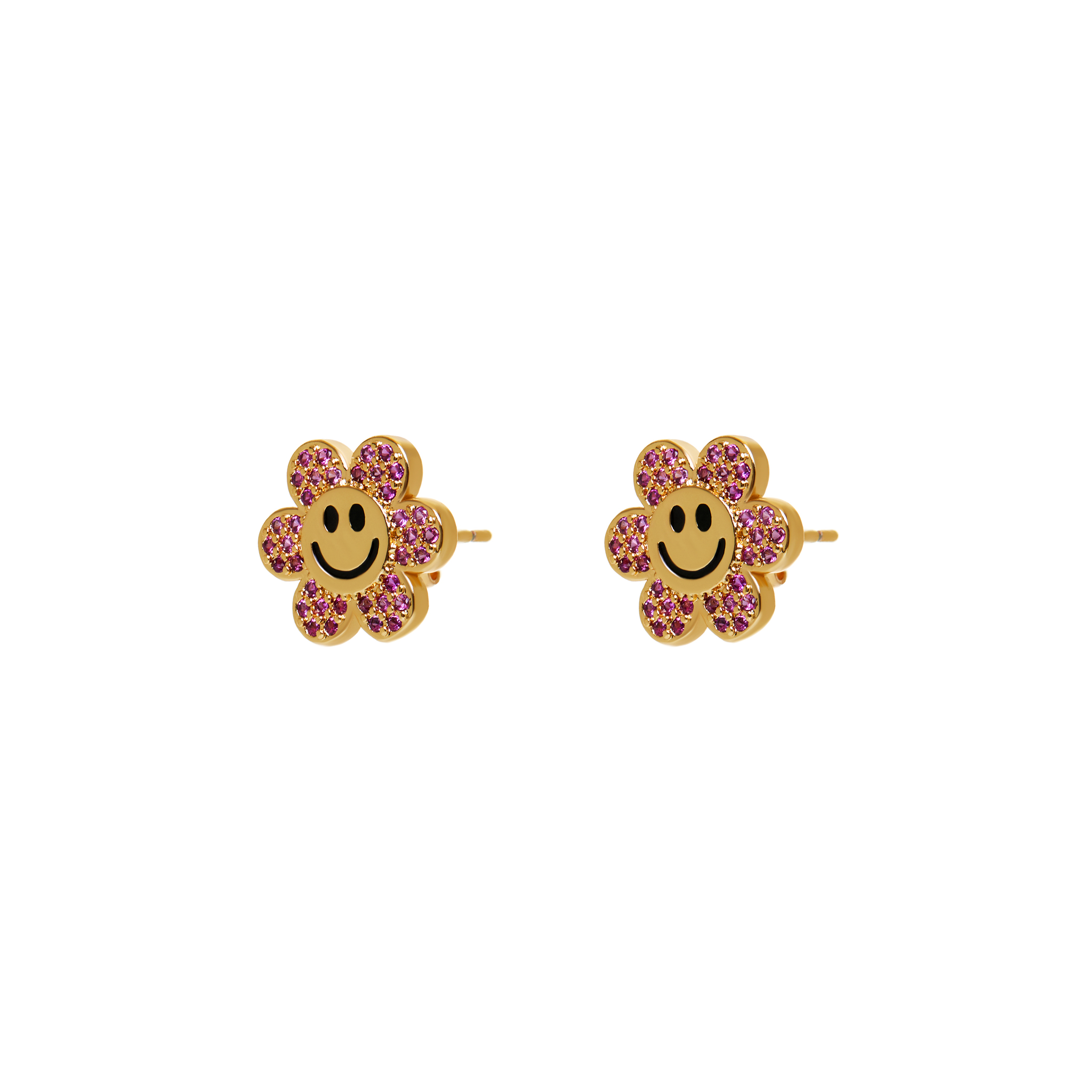 цена DÉJÀ VU Серьги Smiley Flowers Earrings - Pink