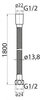 Cezares CZR-FMDC2-180-02 CZR-FMDC2-180-02 Гибкий шланг, длина 1,8 м, исполнение бронза