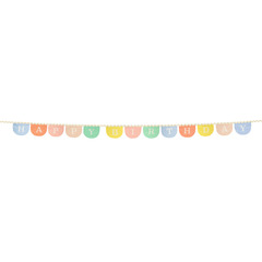 Гирлянда пастельная "Happy Birthday" 2,3 м